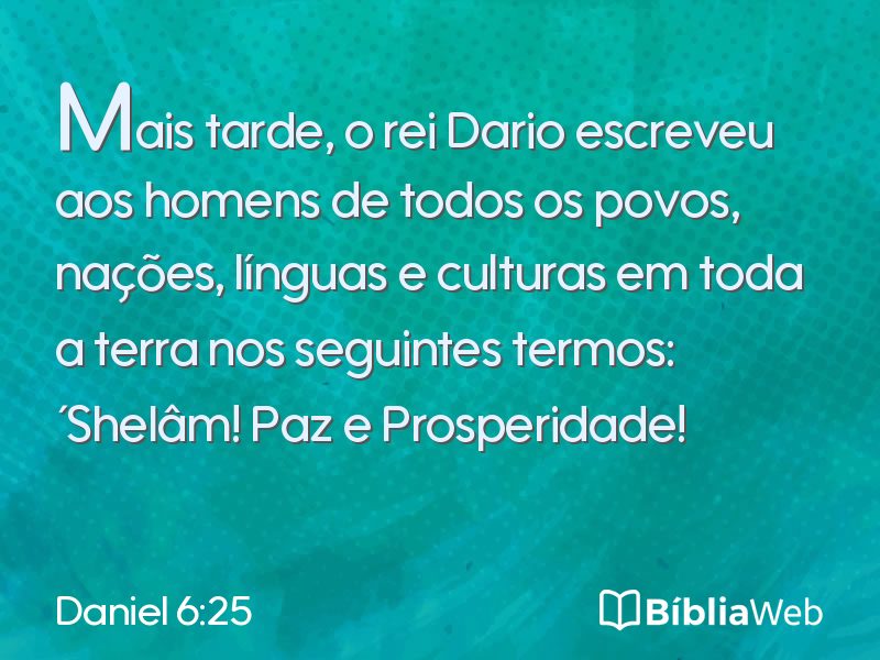 Daniel 6:25 em imagem para compartilhar