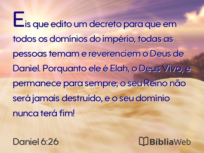 Daniel 6:26 em imagem para compartilhar