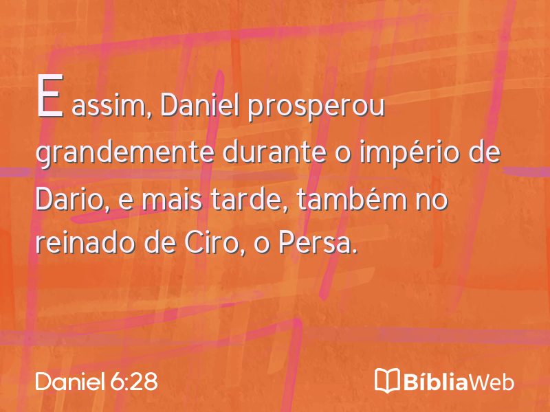 Daniel 6:28 em imagem para compartilhar