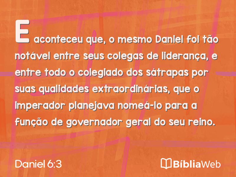 Daniel 6:3 em imagem para compartilhar