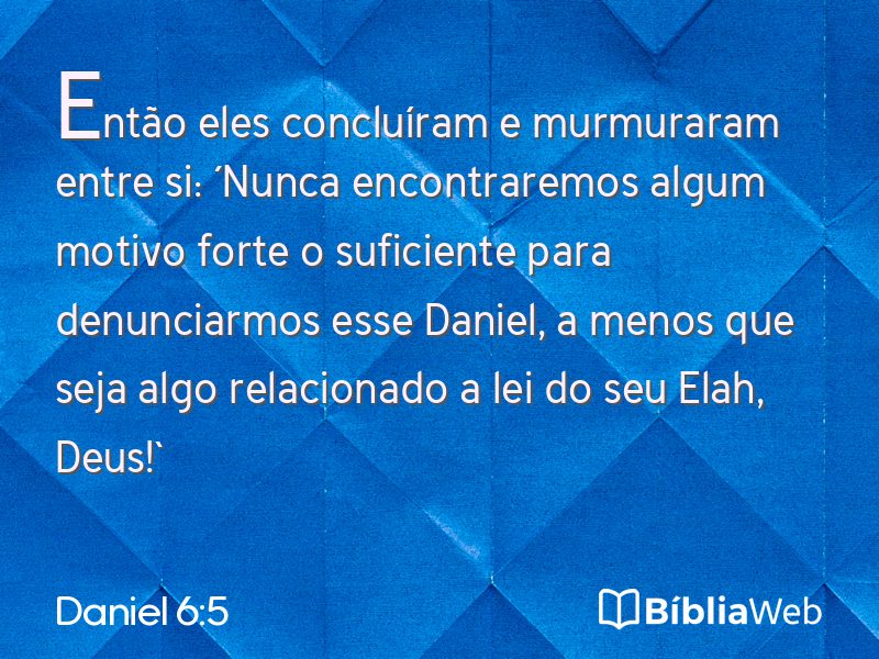 Daniel 6:5 em imagem para compartilhar