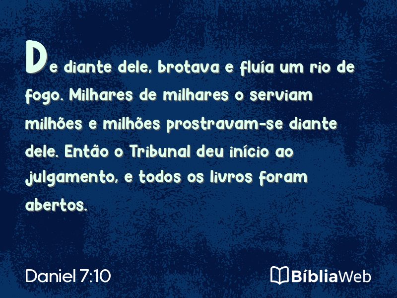Daniel 7:10 em imagem para compartilhar