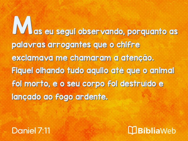 Daniel 7:11 em imagem para compartilhar