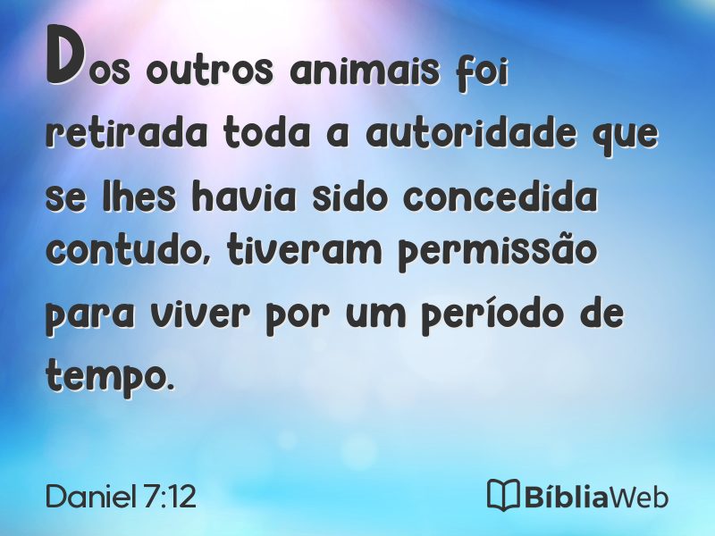 Daniel 7:12 em imagem para compartilhar