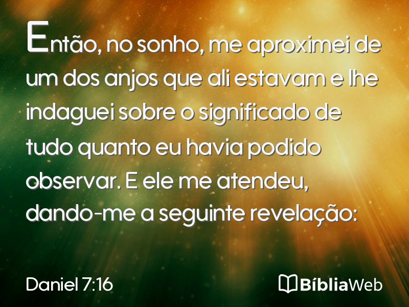 Daniel 7:16 em imagem para compartilhar