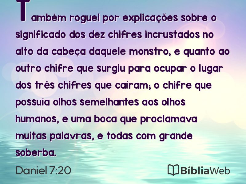 Daniel 7:20 em imagem para compartilhar