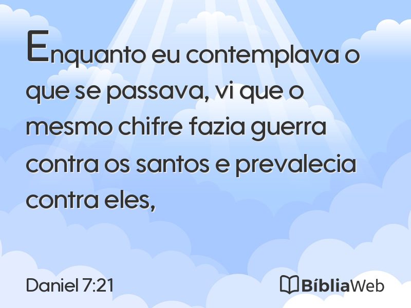 Daniel 7:21 em imagem para compartilhar