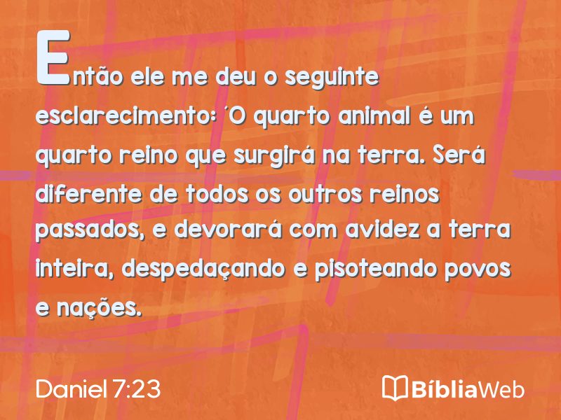 Daniel 7:23 em imagem para compartilhar