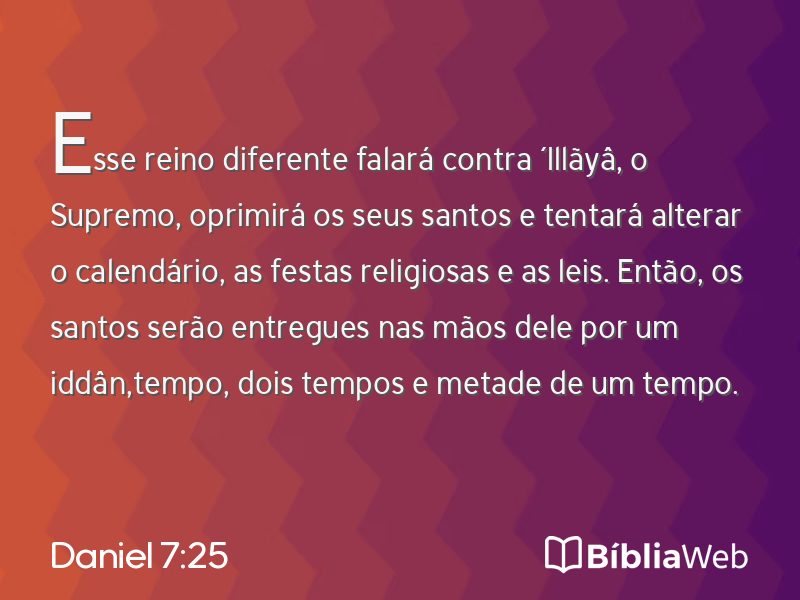 Daniel 7:25 em imagem para compartilhar