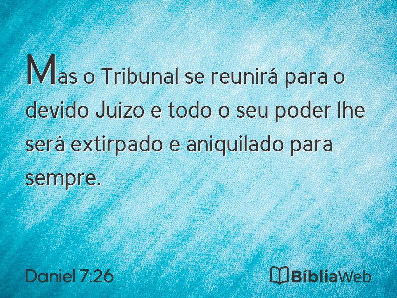 Daniel 7:26 em imagem para compartilhar