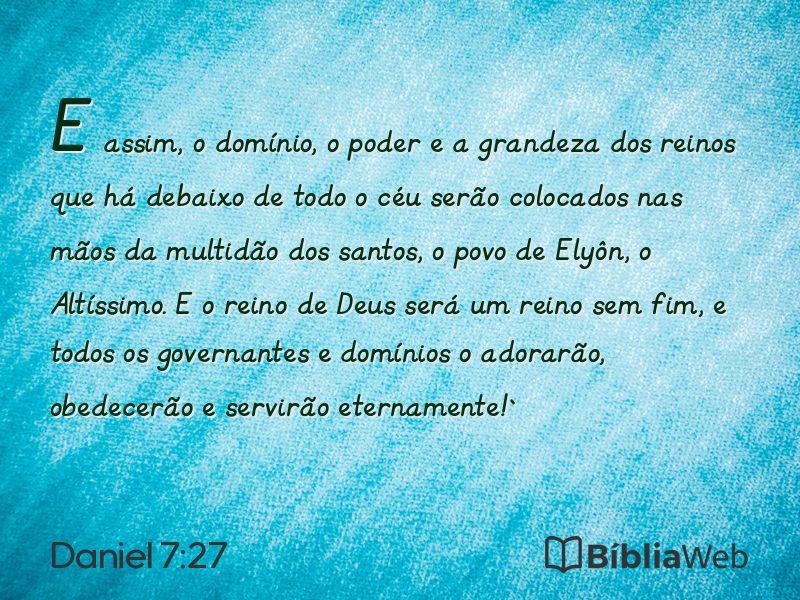 Daniel 7:27 em imagem para compartilhar