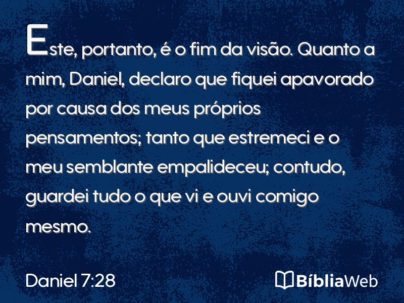 Daniel 7:28 em imagem para compartilhar