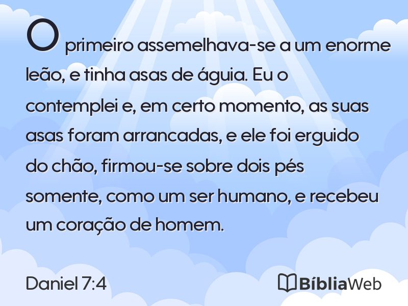 Daniel 7:4 em imagem para compartilhar
