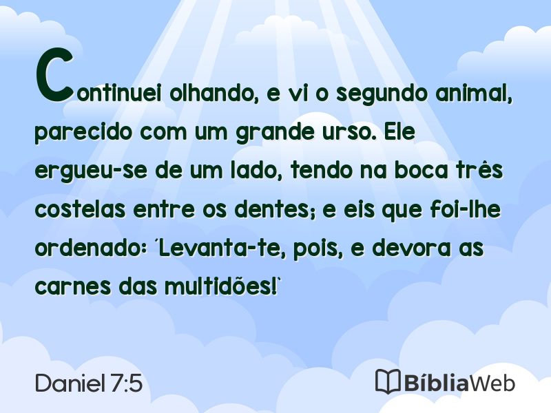 Daniel 7:5 em imagem para compartilhar