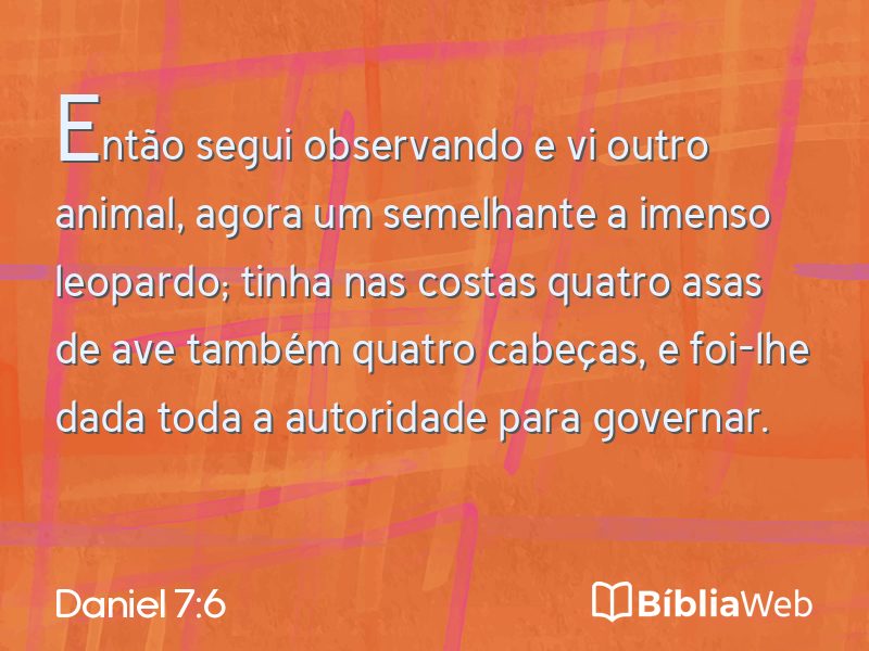 Daniel 7:6 em imagem para compartilhar