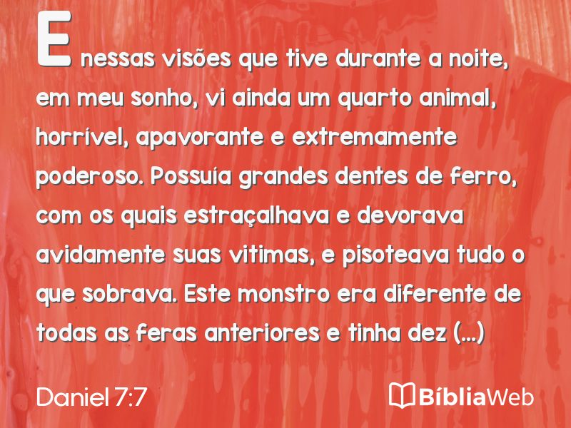 Daniel 7:7 em imagem para compartilhar