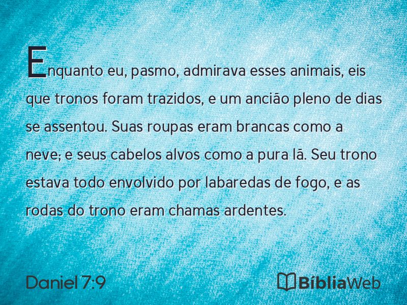 Daniel 7:9 em imagem para compartilhar
