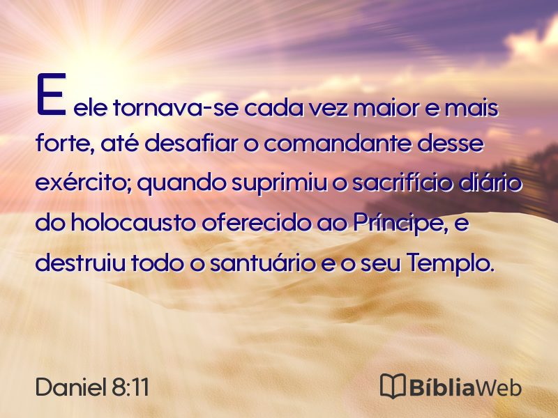 Daniel 8:11 em imagem para compartilhar