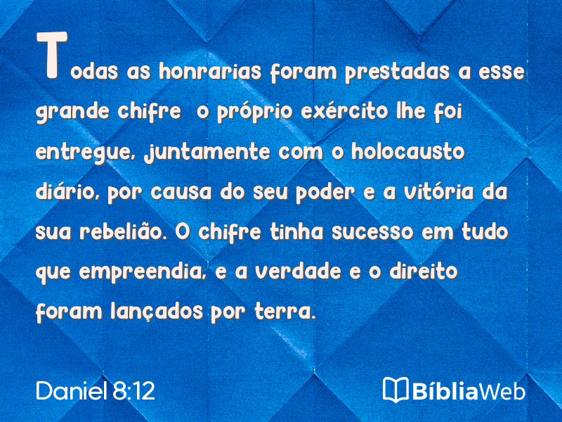 Daniel 8:12 em imagem para compartilhar