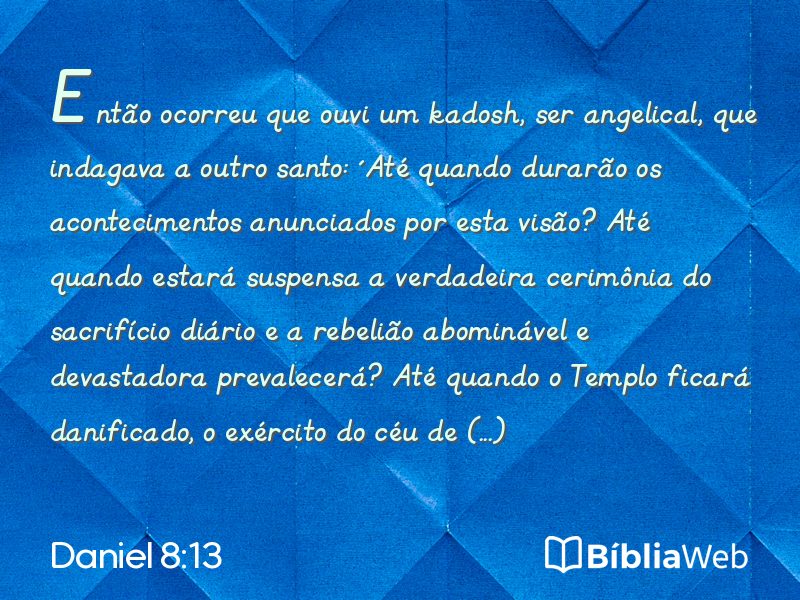 Daniel 8:13 em imagem para compartilhar
