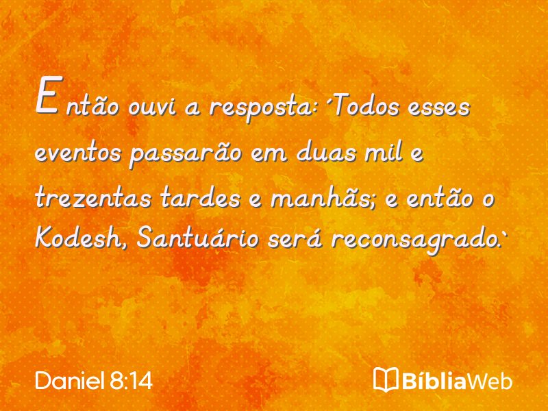 Daniel 8:14 em imagem para compartilhar
