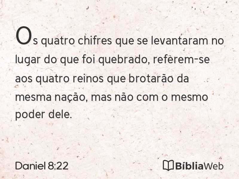 Daniel 8:22 em imagem para compartilhar