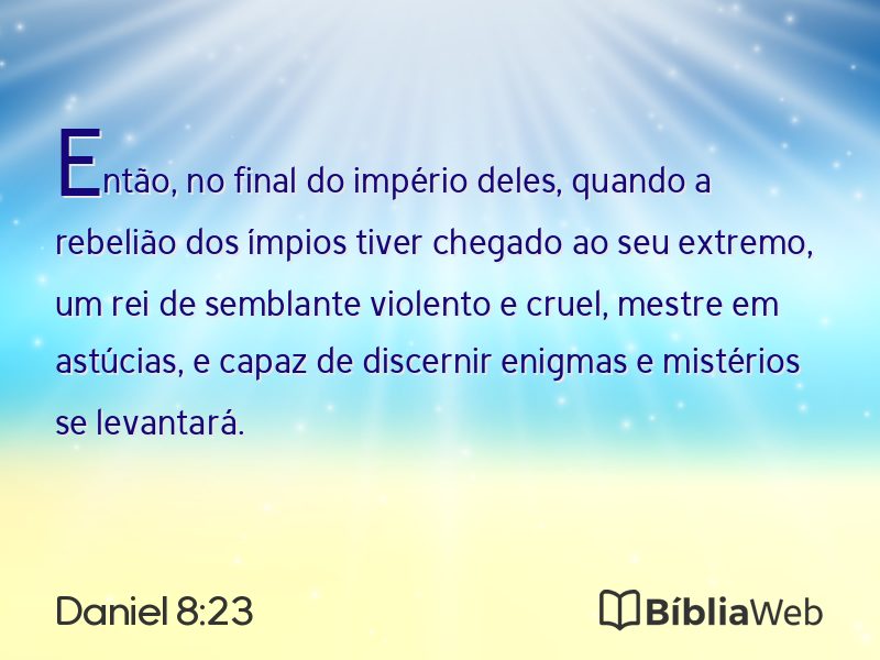 Daniel 8:23 em imagem para compartilhar