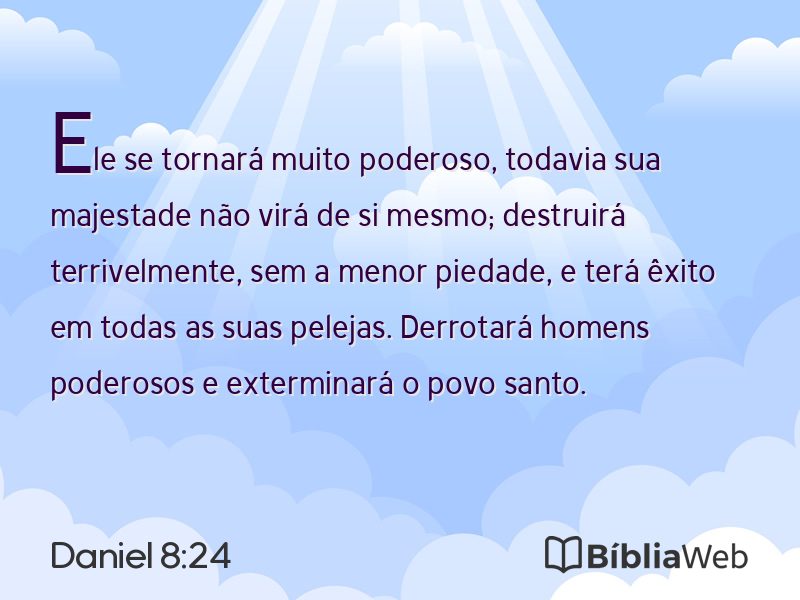 Daniel 8:24 em imagem para compartilhar