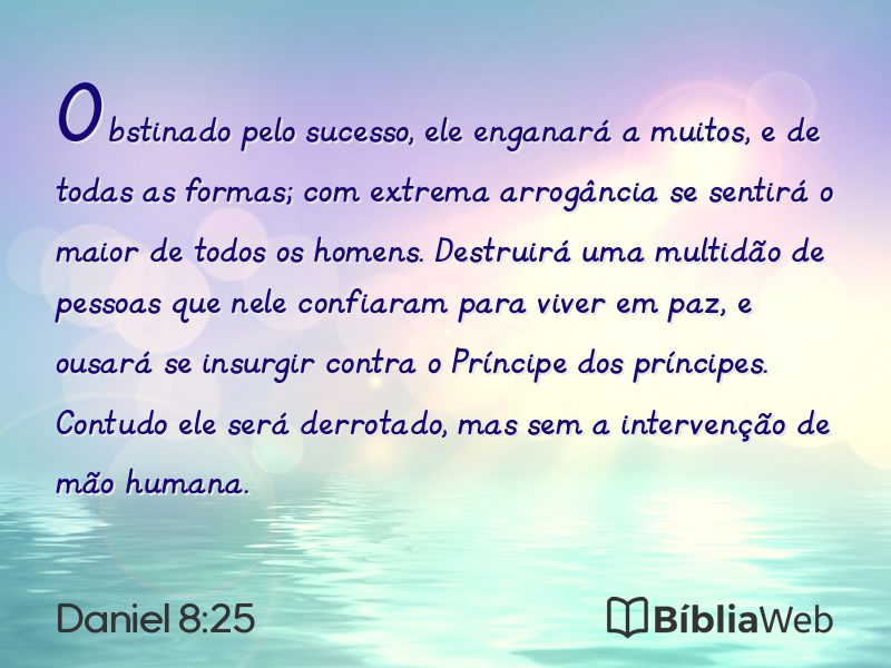 Daniel 8:25 em imagem para compartilhar