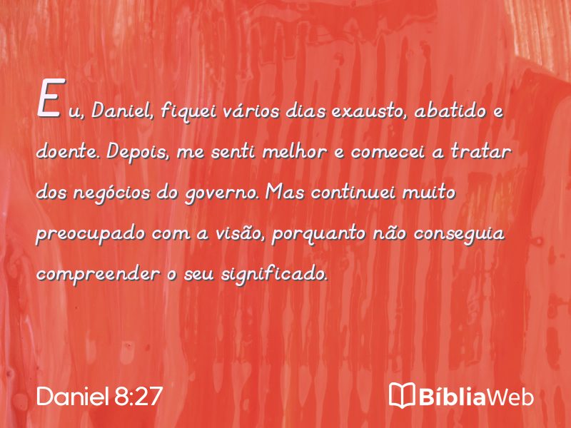 Daniel 8:27 em imagem para compartilhar