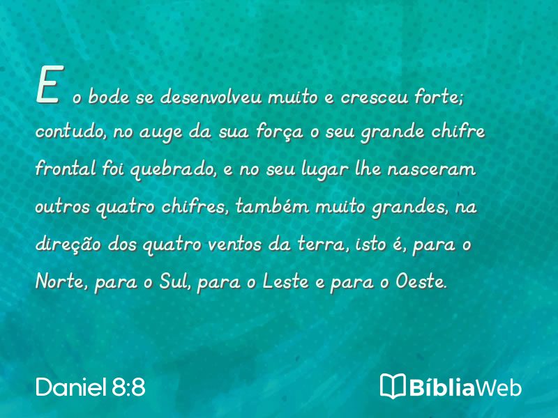 Daniel 8:8 em imagem para compartilhar