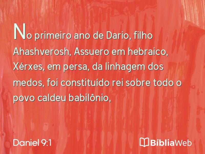 Daniel 9:1 em imagem para compartilhar