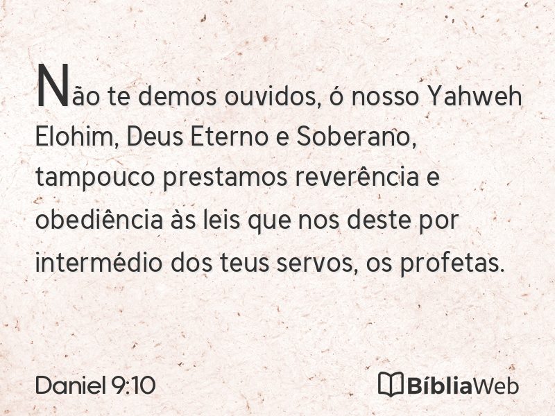 Daniel 9:10 em imagem para compartilhar