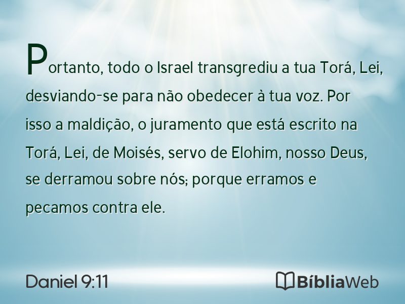 Daniel 9:11 em imagem para compartilhar