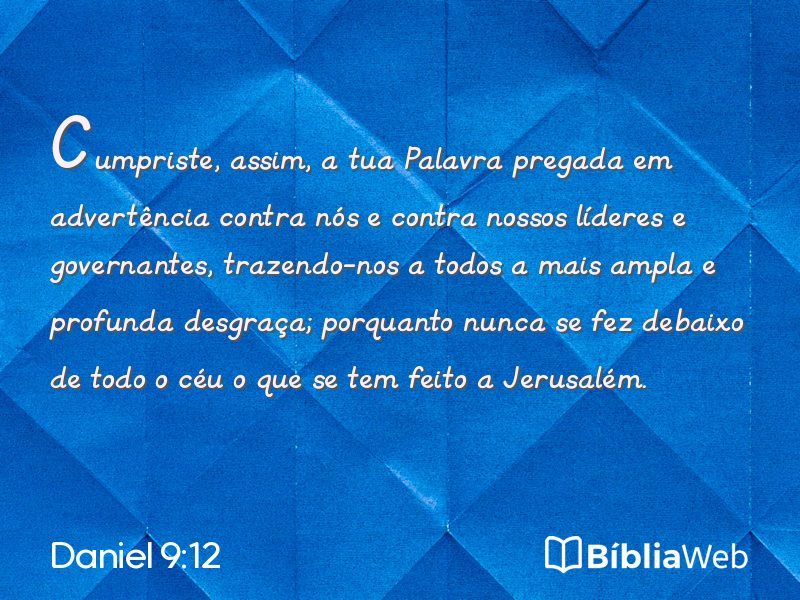 Daniel 9:12 em imagem para compartilhar