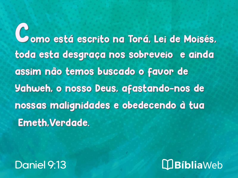 Daniel 9:13 em imagem para compartilhar