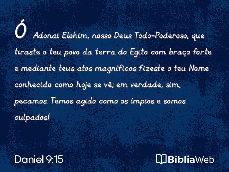 Daniel 9:15 em imagem para compartilhar