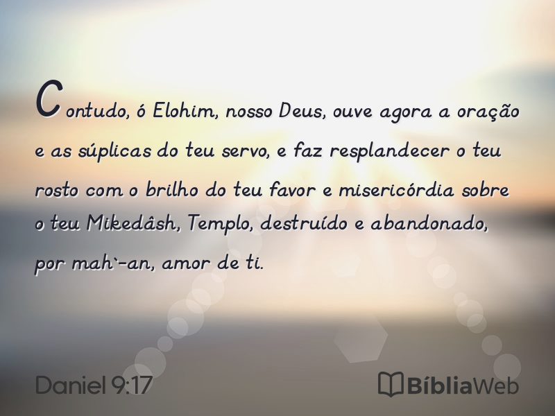 Daniel 9:17 em imagem para compartilhar
