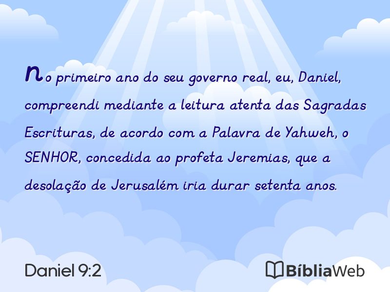 Daniel 9:2 em imagem para compartilhar