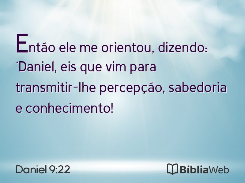 Daniel 9:22 em imagem para compartilhar