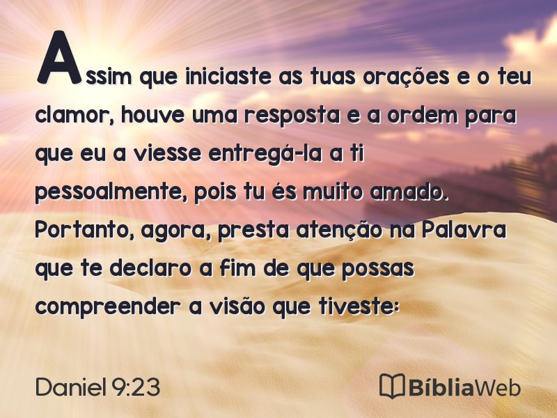 Daniel 9:23 em imagem para compartilhar
