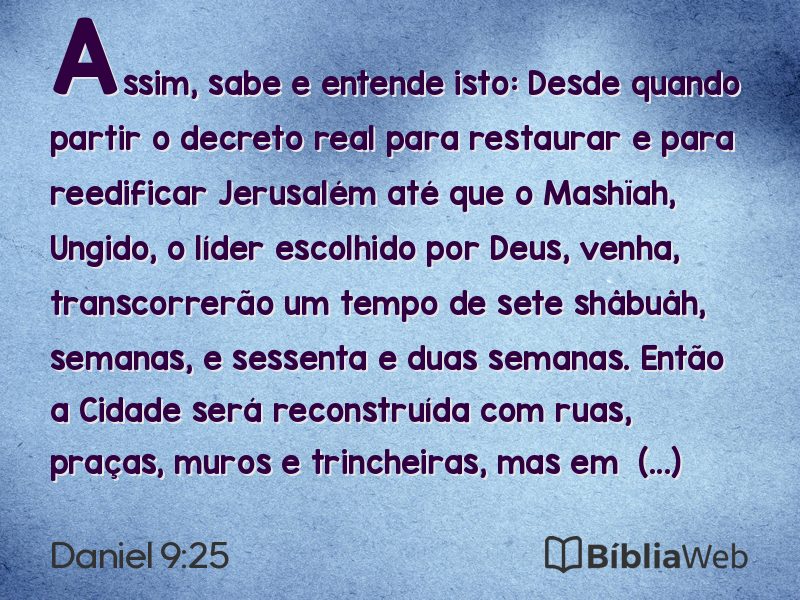 Daniel 9:25 em imagem para compartilhar