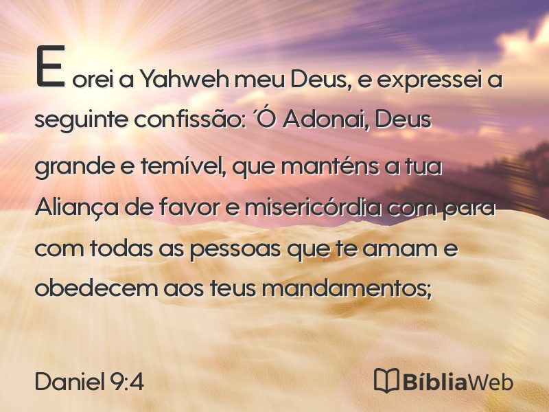 Daniel 9:4 em imagem para compartilhar