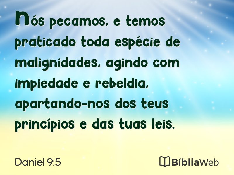 Daniel 9:5 em imagem para compartilhar