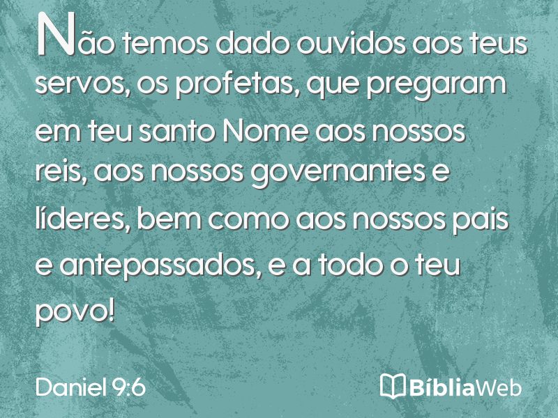 Daniel 9:6 em imagem para compartilhar