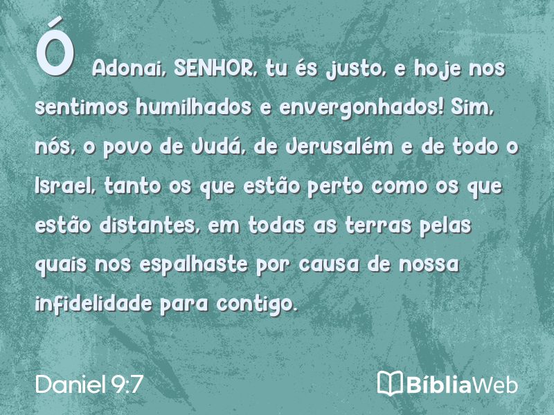 Daniel 9:7 em imagem para compartilhar