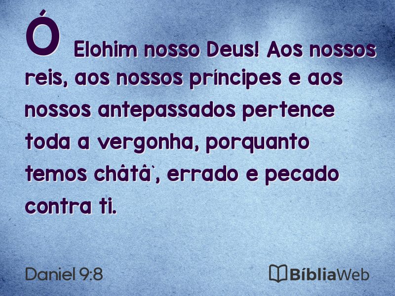 Daniel 9:8 em imagem para compartilhar