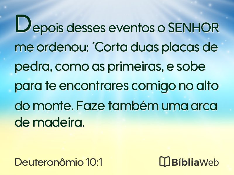 Deuteronômio 10:1 em imagem para compartilhar