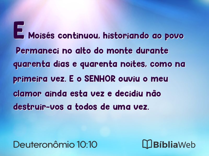 Deuteronômio 10:10 em imagem para compartilhar