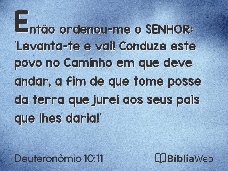 Deuteronômio 10:11 em imagem para compartilhar